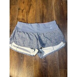 Lululemon Shorts Womens 4 Gray Pink Confetti Cake Speed Performance Running Gym